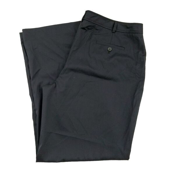 Pendleton Trouser Womens 18 Petite Black Wool Blend Flat Front Straight Leg - Picture 5 of 12